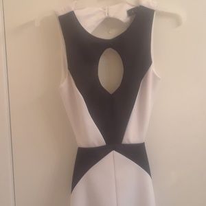 Black & White dress with cut-outs